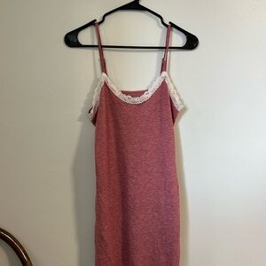 Women's Pink Lace-Trimmed Chemise